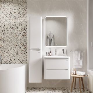 Шкаф-зеркало с подсветкой Onika Виола 206004 правый 60см белый